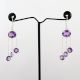 Amethyst gemstone dangle earring, 925 Sterling silver, Gifts for women